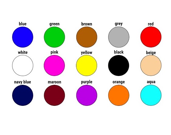 engleski rečnik: Boje - Colors