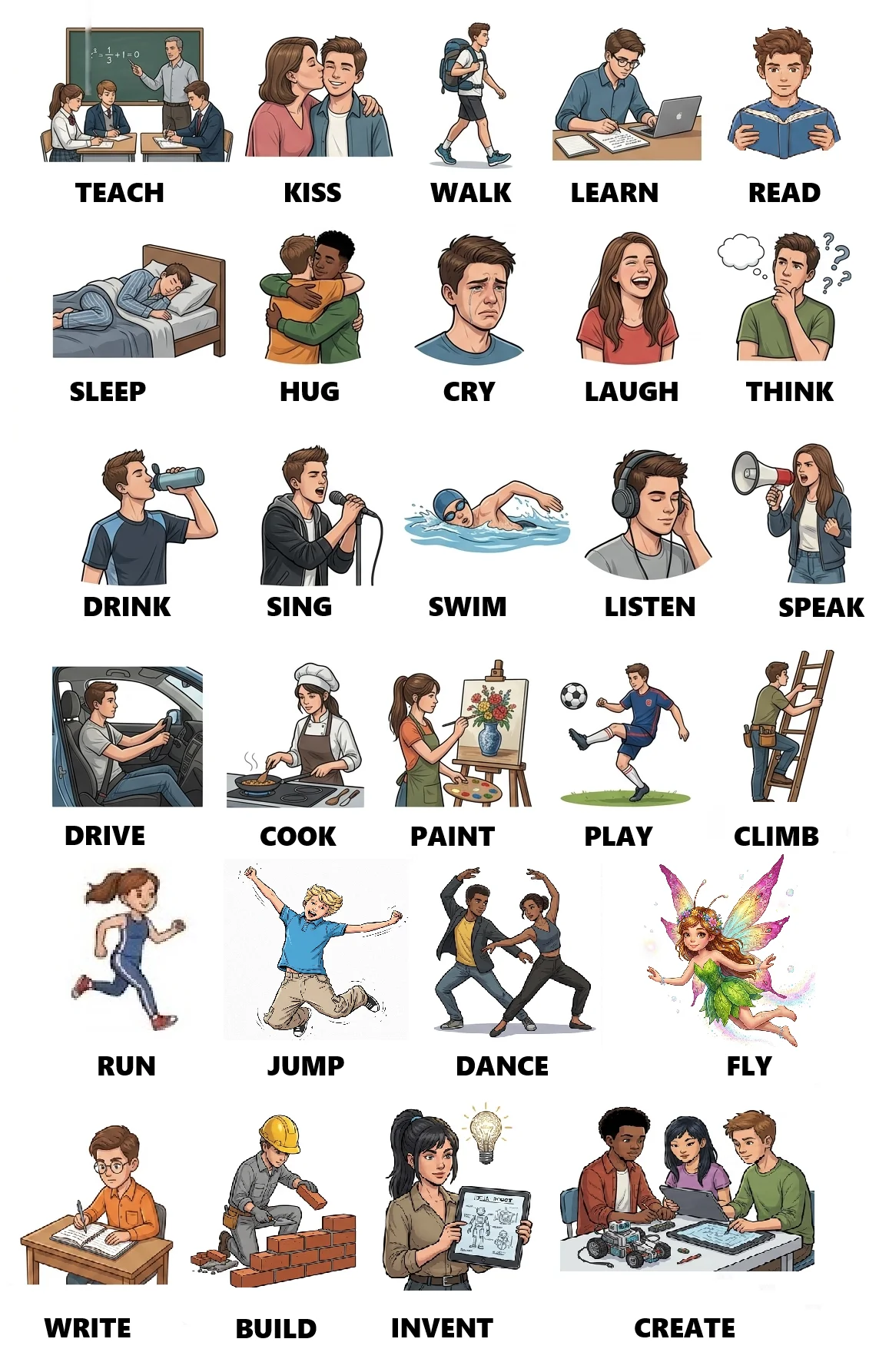 engleski rečnik: Glagoli radnje - Action verbs